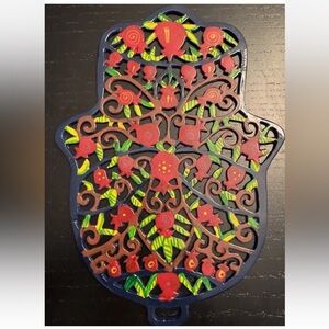 Yair Emanuel Hand Painted Metal Hamsa
Wall Art Judaica Israel
